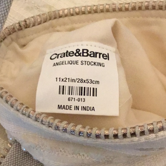 Crate & Barrel Angelique Christmas Stockings - Picture 3 of 3